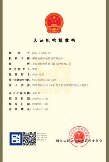 China National Certification and Accreditation Administration (CNCA)